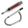 Chrome Carabiner Flash Drive CB (512MB)